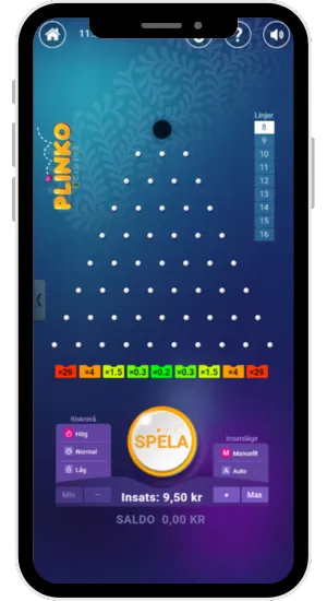 Plinko App 8 lines high