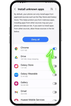 Allow the application to be downloaded