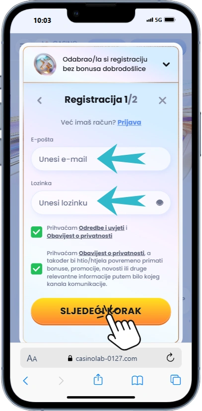 Registrirajte Račun