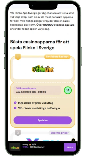 Gå till ett officiellt casino Plinko
